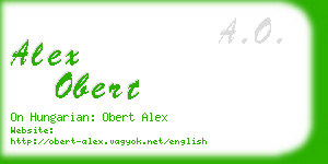 alex obert business card